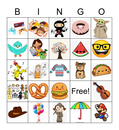 Goofy Holidays Bingo Card