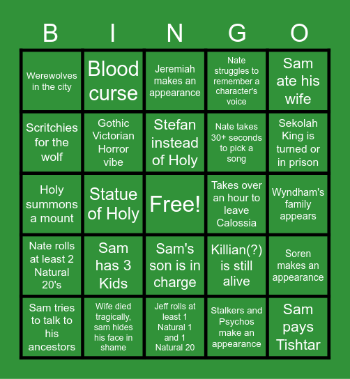 Return to Guatamo Bingo Card