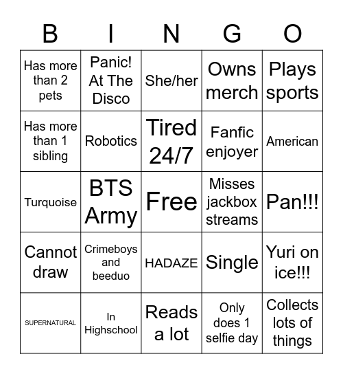 Bingo Card