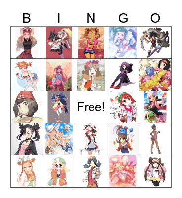 Pokegals Bingo Card