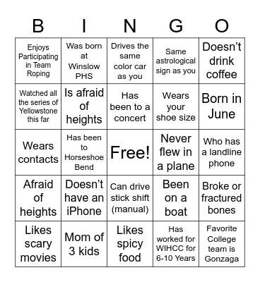 HIM Week 2022 Bingo Card