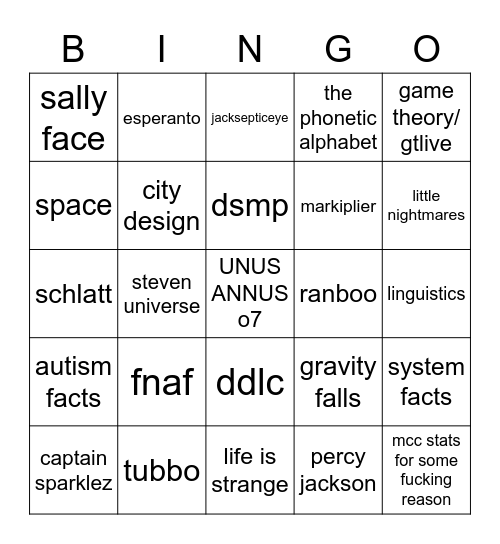 Orange :) Bingo Card