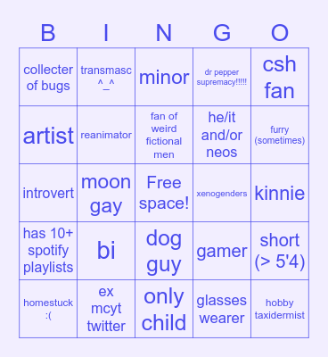 vals cool bingo do it /threat Bingo Card