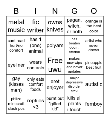 Alastair Bingo!! Bingo Card