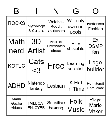 Ren Bingo Card