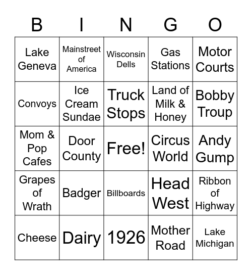 "AND WE'RE OFF' Bingo Card