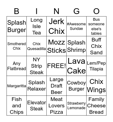 G-Money Bingo Card