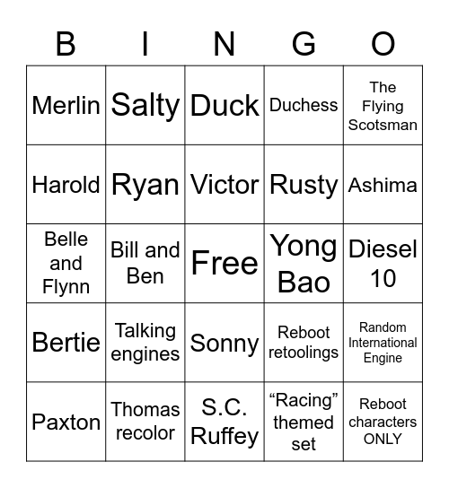 TWR 2023 Bingo Card