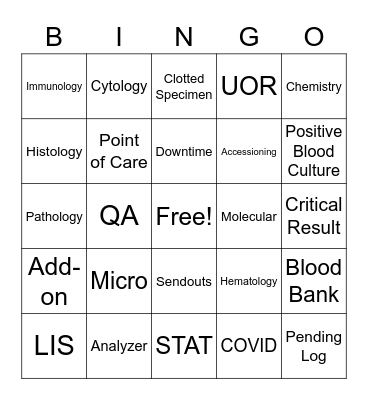 Lab Week 2022 Bingo Card