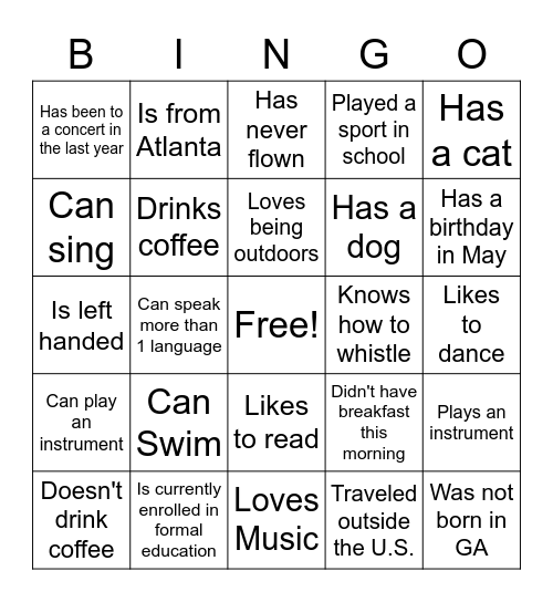 AMC Bingo! Bingo Card