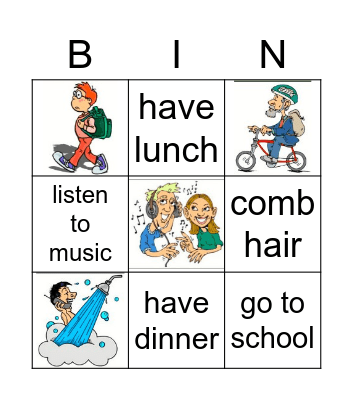 DAILY ROUTINE Bingo Card