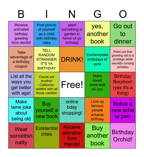 HOWDEN's BIRTHDAY BINGO! Bingo Card