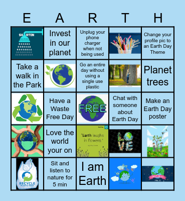 Earth Day Bingo 2022 Bingo Card