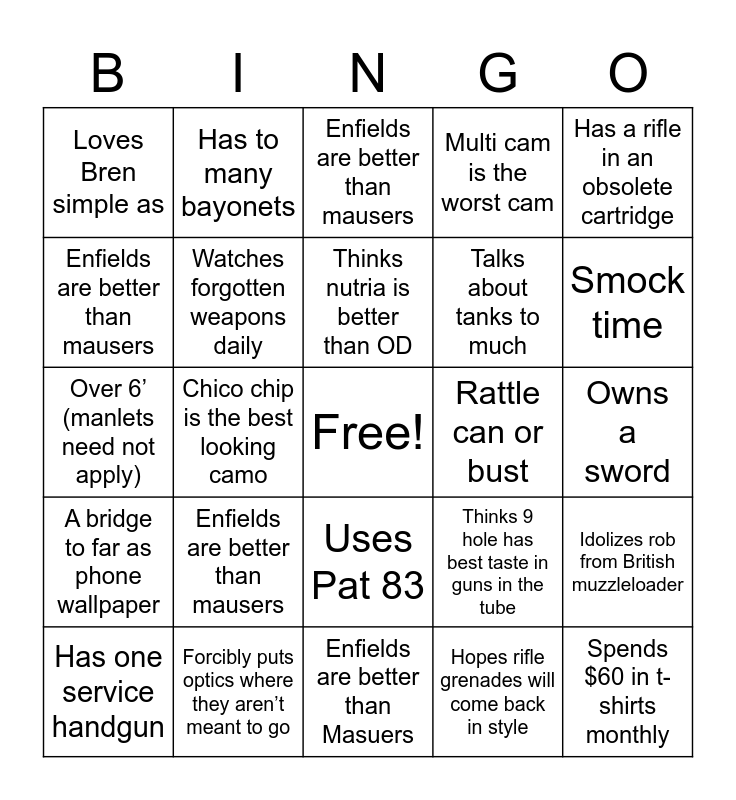 Scout_zulu’s bingo Card