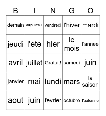 Makayla Russi Bingo Card