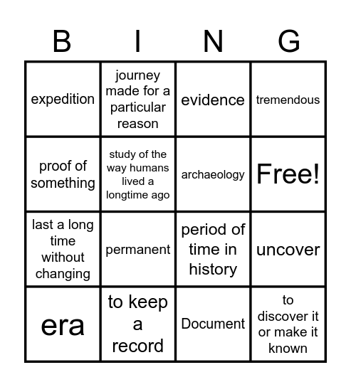 Unit 5 Week 5 Bingo Card