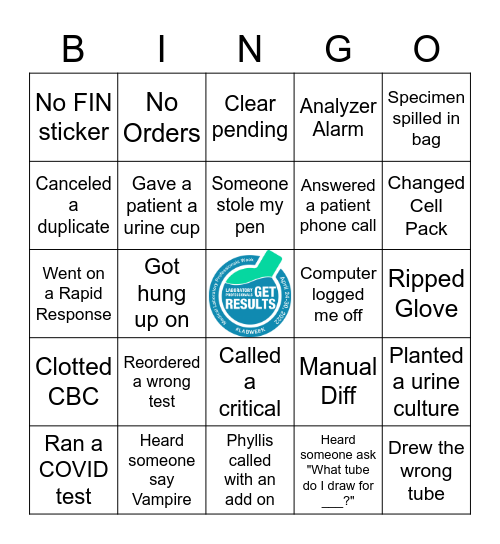 Lab Week 2022 Bingo Card
