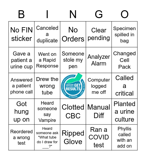 Lab Week 2022 Bingo Card