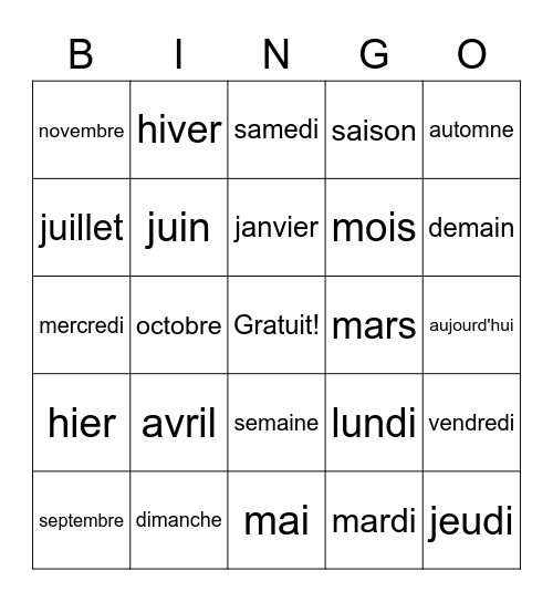 Lily Vicital Bingo Card