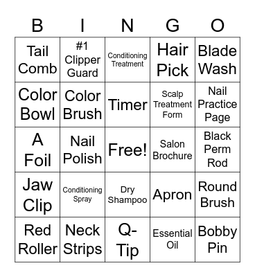 Scavenger Hunt Bingo Card