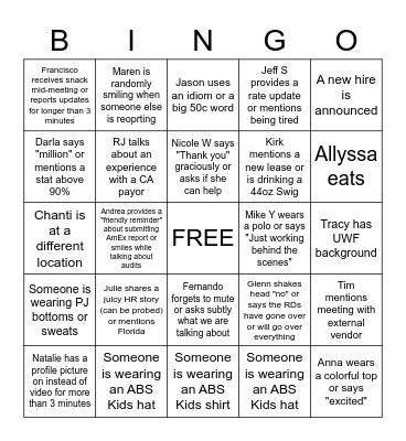 ABS Kids Bingo 2022 Bingo Card