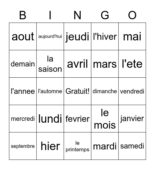 Maya Masi Bingo Card