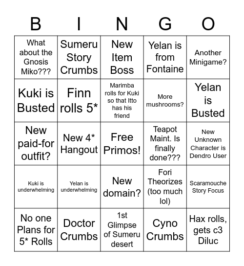 2.7 Update Bingo Card