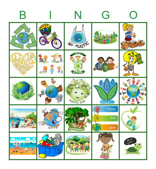 Earth Day Bingo Card