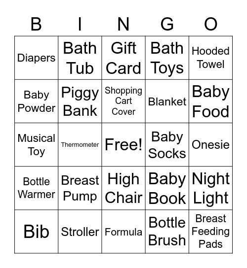 Welcome Baby Christopher! Bingo Card
