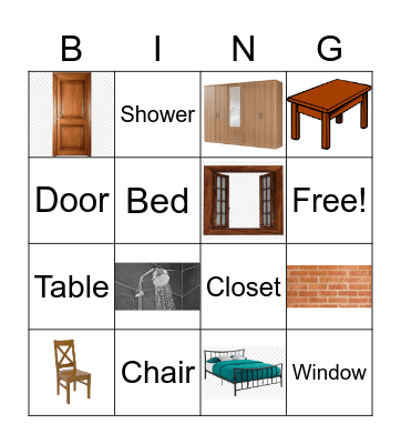 Furniture Bingo Card