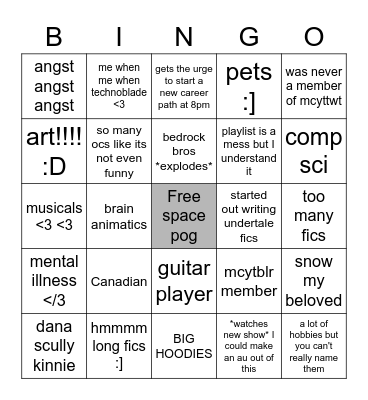 areus bingo Card