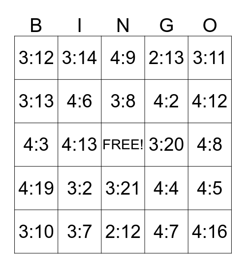 Philippians Bingo Card