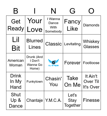 Top Requested Party Songs Pt.1 Bingo Card