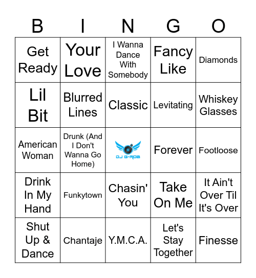 Top Requested Party Songs Pt.1 Bingo Card