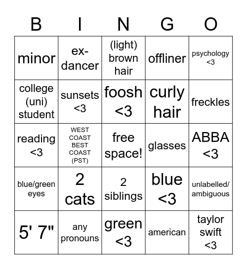 Cepunu Bingo Card
