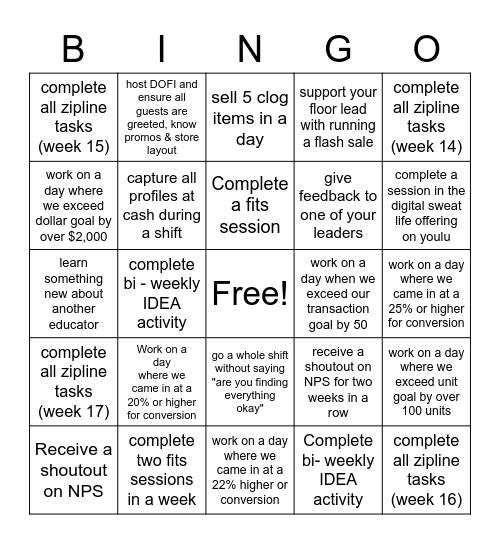 Bingo Card