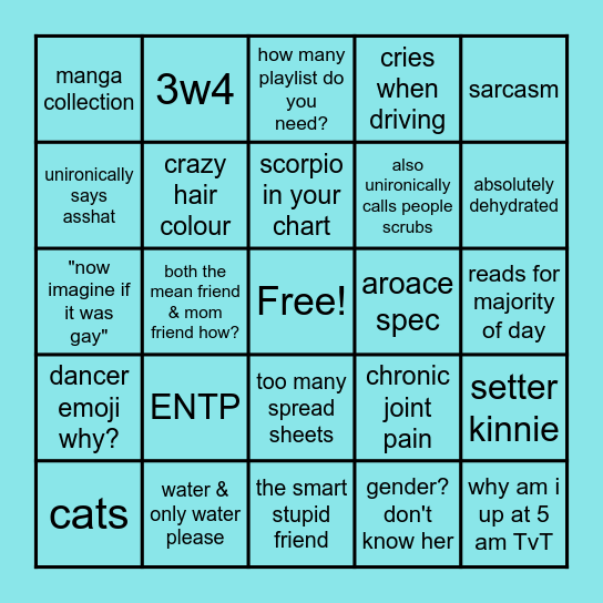 saltine bingo Card