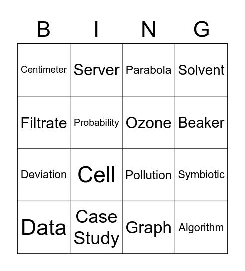 Women in STEM Bingo Card