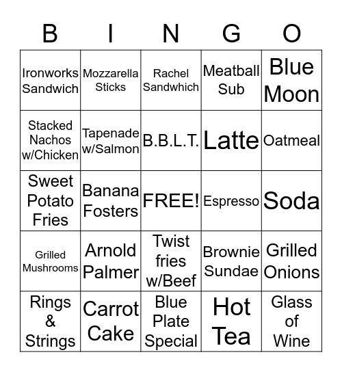 Server Bingo Card