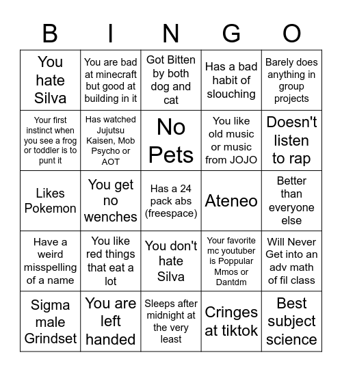 How Capable are you of Replacing me? Bingo Card