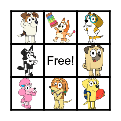 Bluey Bingo Card