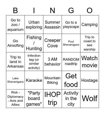 Hectorial Summer Bonanza Bingo Card