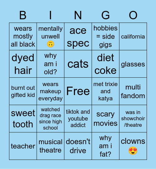 kylie's bingo Card