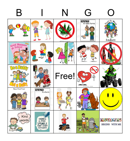 KINDNESS Bingo Card