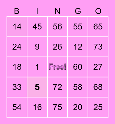 SHEYNCUTE Bingo Card