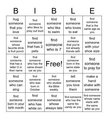 Diversity Bingo Card