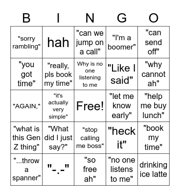 Daph Bingo Card