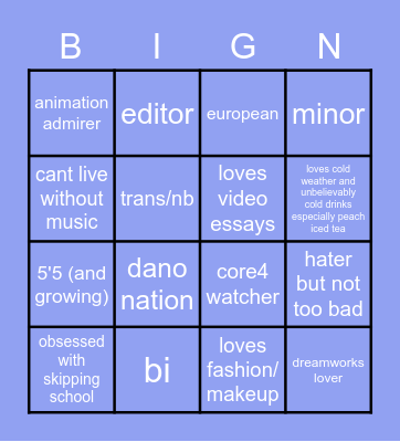 lev bingo Card