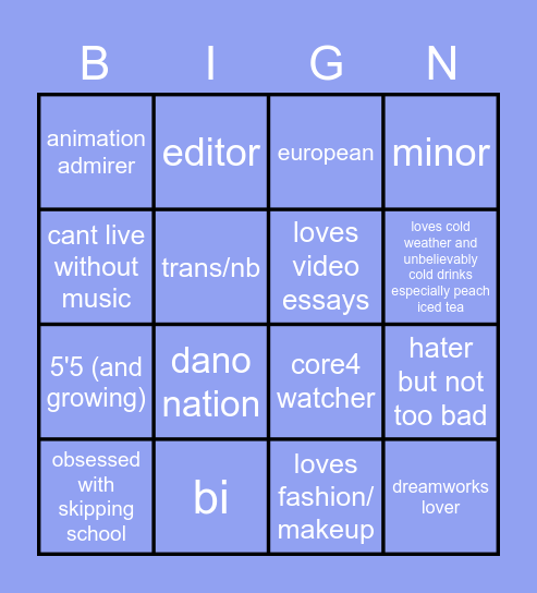 lev bingo Card