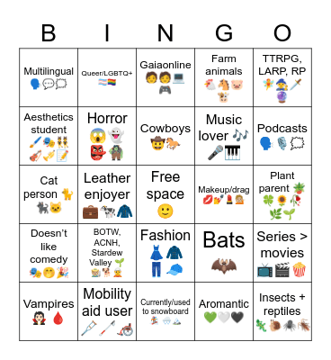 Dracula Bingo! 🤠 Bingo Card